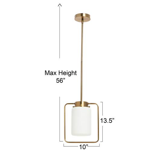 Hello Honey® Robert Stevenson Lighting Ezra Metal & Frosted Glass Convertible Ceiling Light